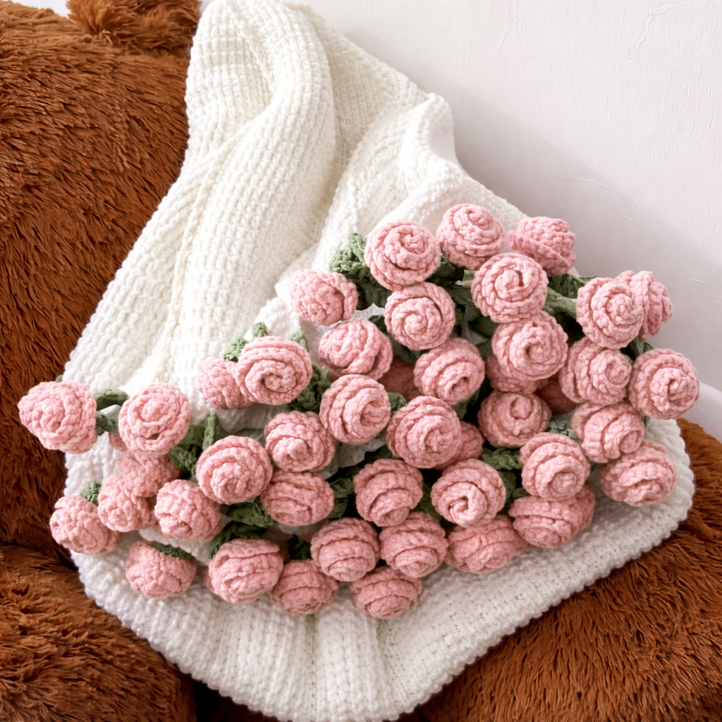 Lovers 'Wrapped In Bloom' Rose Bouquet Blanket